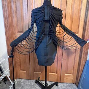 Black 'spiderweb'  unique dress